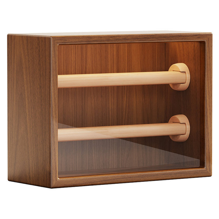 Holz-Glas-Front-Armband- und Uhren-Display-Organizer