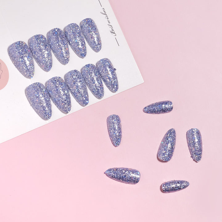 Glamouröse Glitzernde Stiletto Nagel Tipps Karnz