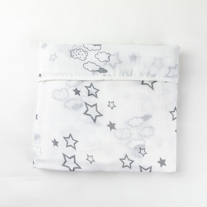 Weiches Musselin Babydecke mit Sterne und Wolken Druck Karnz