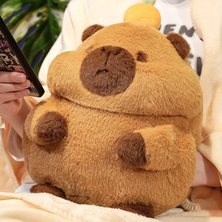 Niedliches Plüsch‑Schwein Kuschelset mit Fleece‑Decke