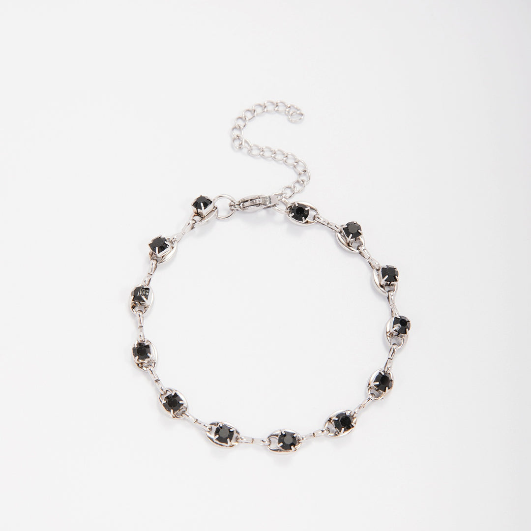 Eleganter Edelstein Akzent Link Armband Karnz