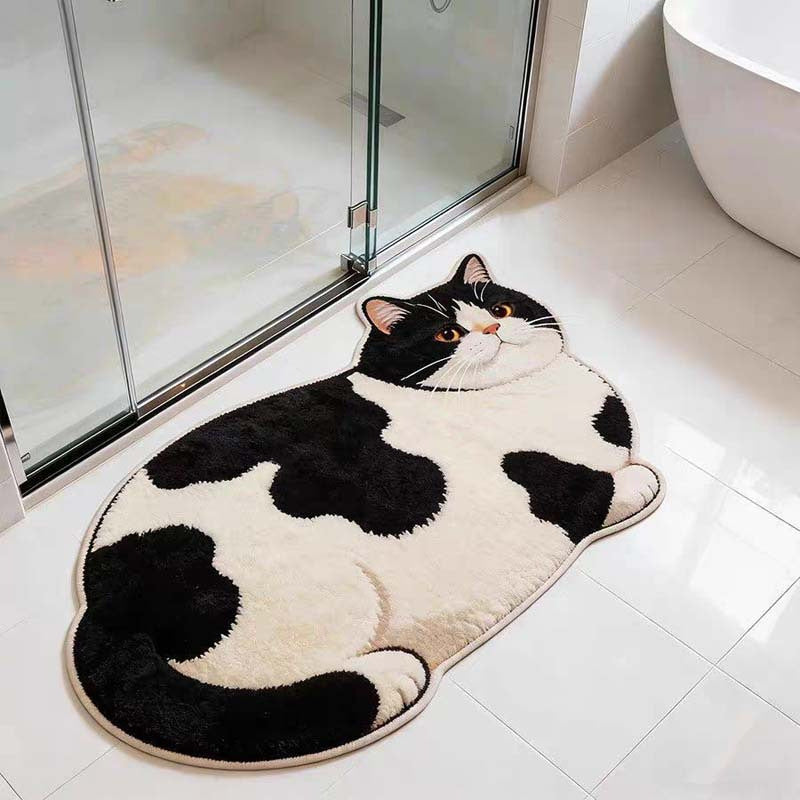 Katzenförmige Badmatte