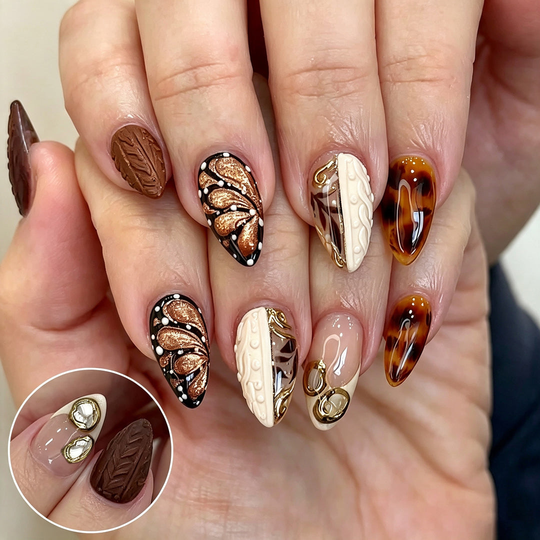 Manuelles Künstlerisches Press-On-Nagelset