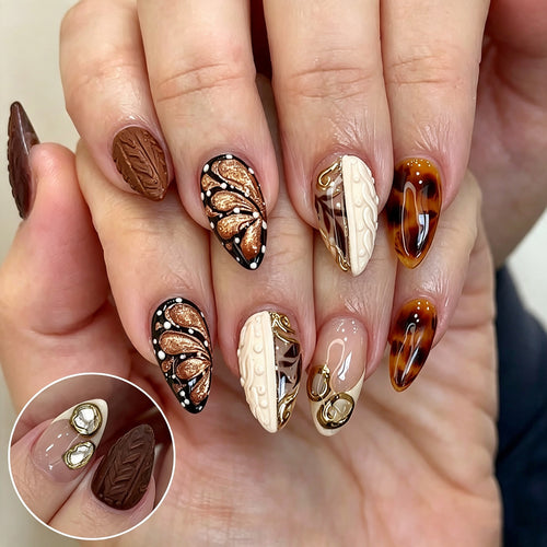 Manuelles Künstlerisches Press-On-Nagelset