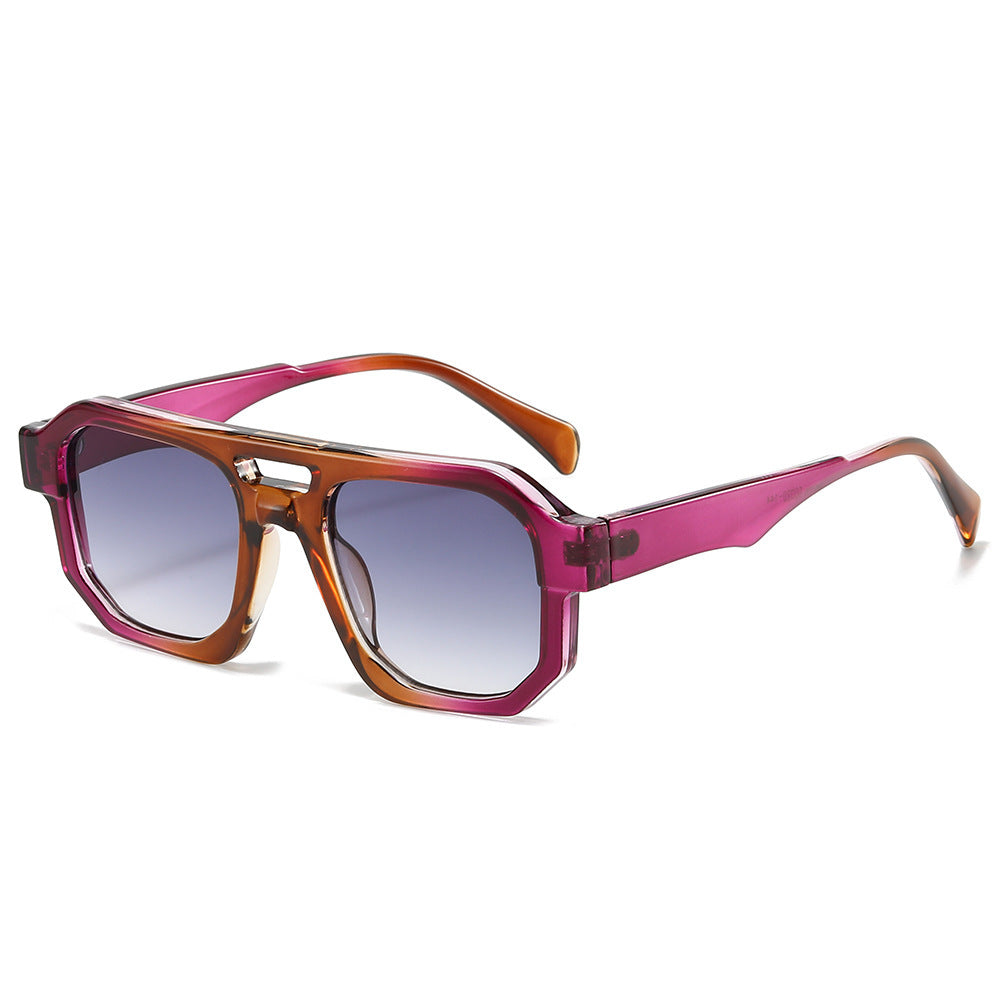Fashion-Forward Geometrische Übergroße Sonnenbrille Karnz