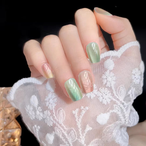 Künstlerisches Ombre Press-On Nageldesign Set
