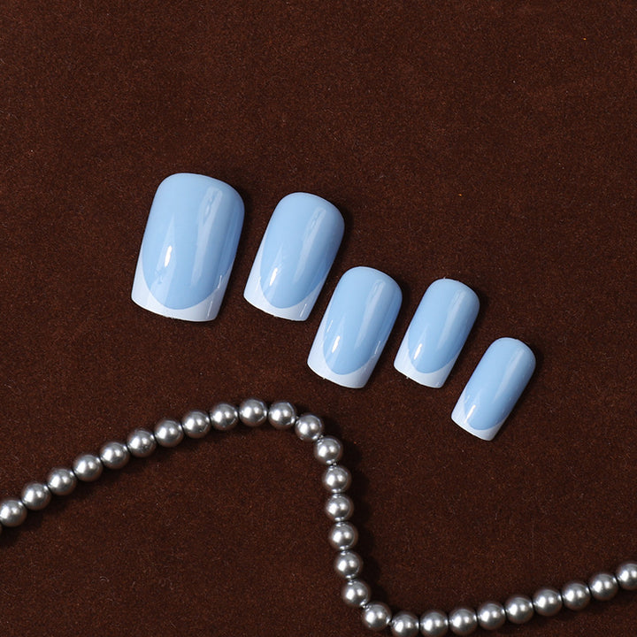 Premium French Tip Press-On Nail Set Karnz