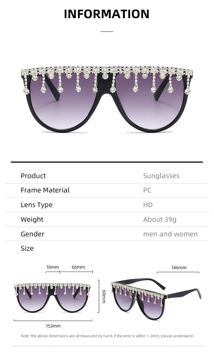 Damen Dekorative Glamour-Sonnenbrille Karnz