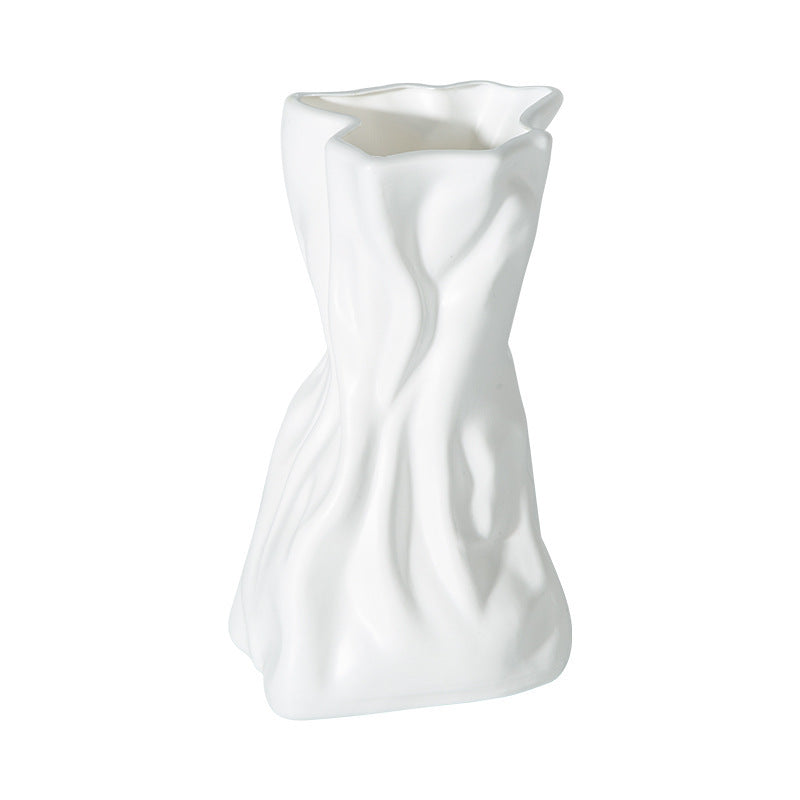 Abstract Wave-Design Dekorative Vase Karnz
