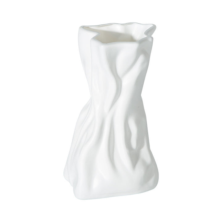 Abstract Wave-Design Dekorative Vase Karnz