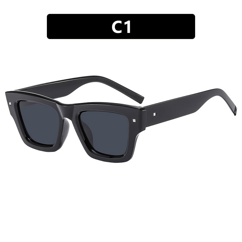 Damen trendige Sonnenbrille mit quadratischem Rahmen und UV-Schutz Karnz