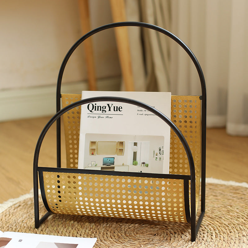 Unisex Eleganter Zeitschriftenhalter mit kunstvoller Flechtstruktur Karnz