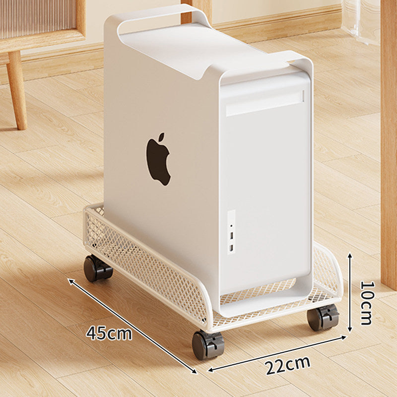 Untertisch-Roll-PC-Tower-Ständer mit Netzablage und verriegelbaren Rollen