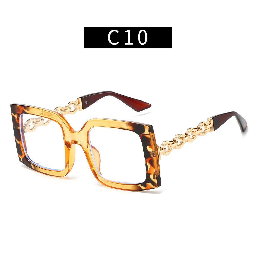 Damen elegante Sonnenbrille mit luxuriösen Kettendetails Karnz