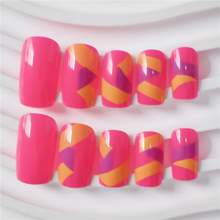 Vibrant Nail Art Press-On Set Karnz