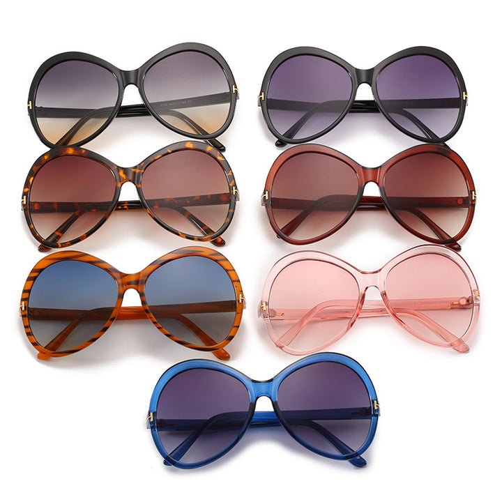 Modebewusste Übergroße Schmetterlingssonnenbrille Karnz