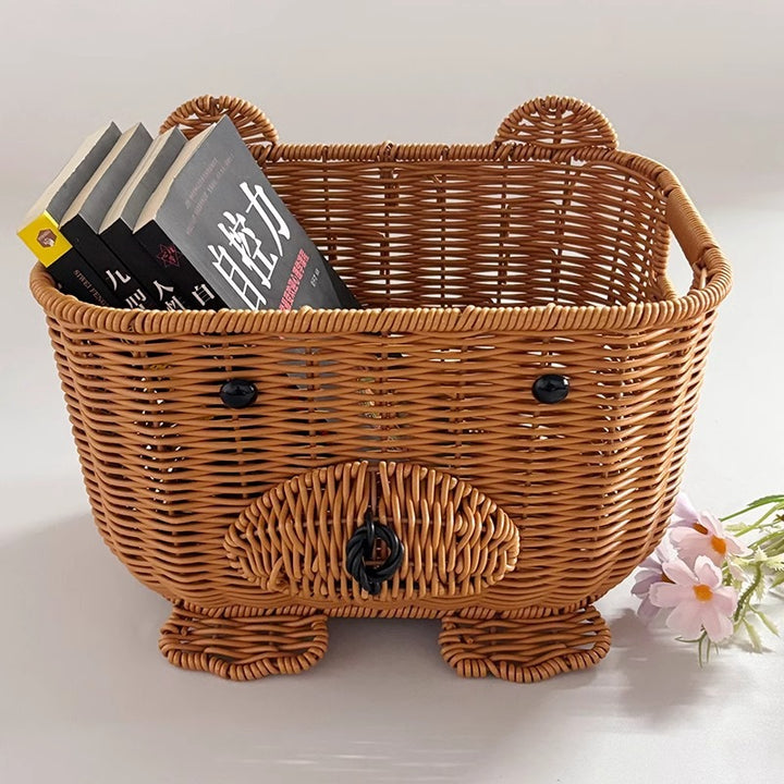 Handgefertigter Naturmaterial Aufbewahrungskorb Karnz