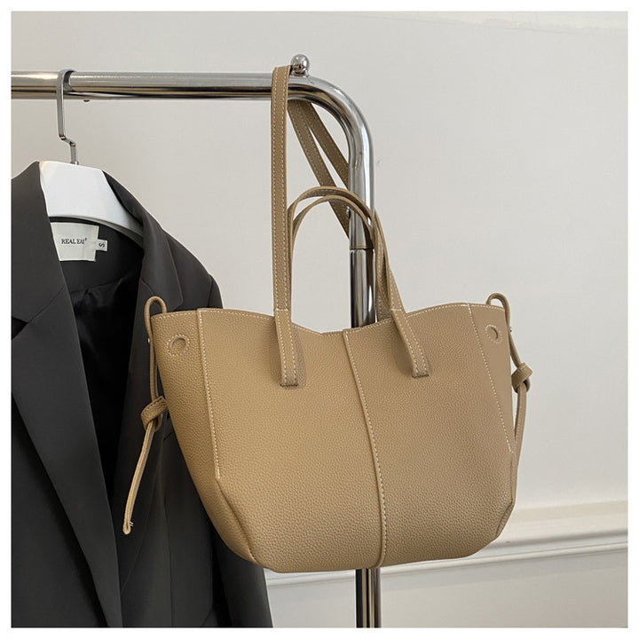 Texturierte Leder Alltags-Tote-Bag Karnz