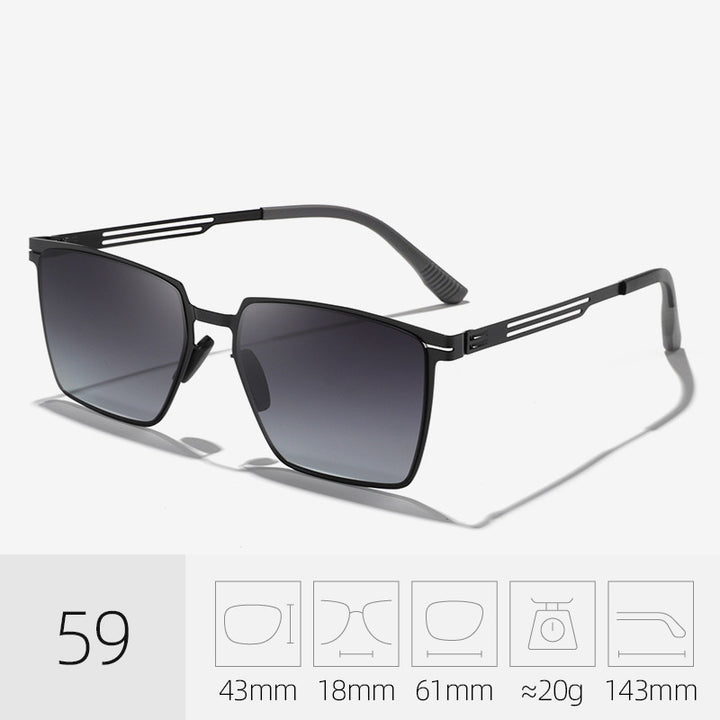 Stilvolle polarisierte quadratische Sonnenbrille Karnz