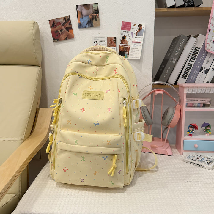 Stylischer Schulrucksack mit lustigen gemusterten Akzenten Karnz