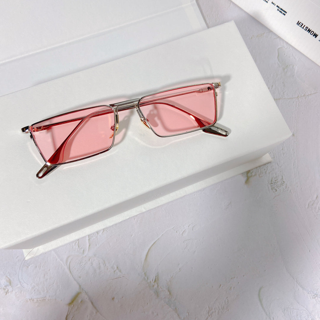Modische Sonnenbrille mit Rechteckigem Metallrahmen Karnz