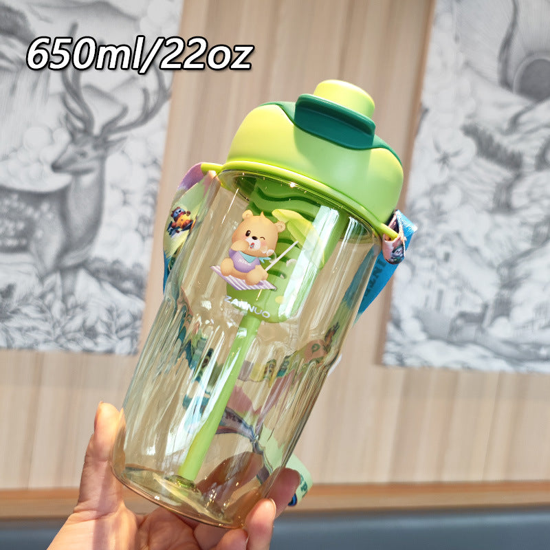 Damen verspielte Trinkflasche mit herausnehmbarem Strohhalm Karnz