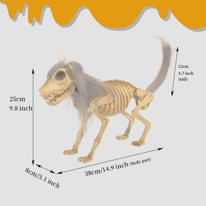 Dekorative Skelett Hund Figurine Karnz