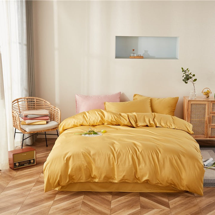 Premium Satin-Feel Bettwäsche- und Kissenbezug-Set mit verstecktem Reißverschluss