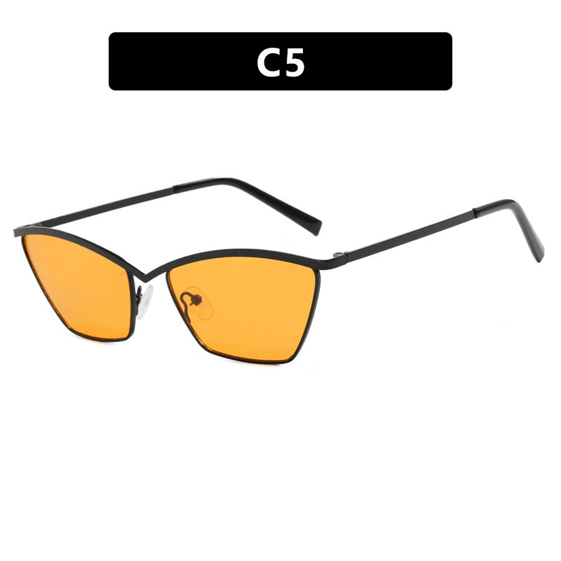 Damen Cat-Eye Sonnenbrille mit stylischem Metallrahmen und UV-Schutz Karnz