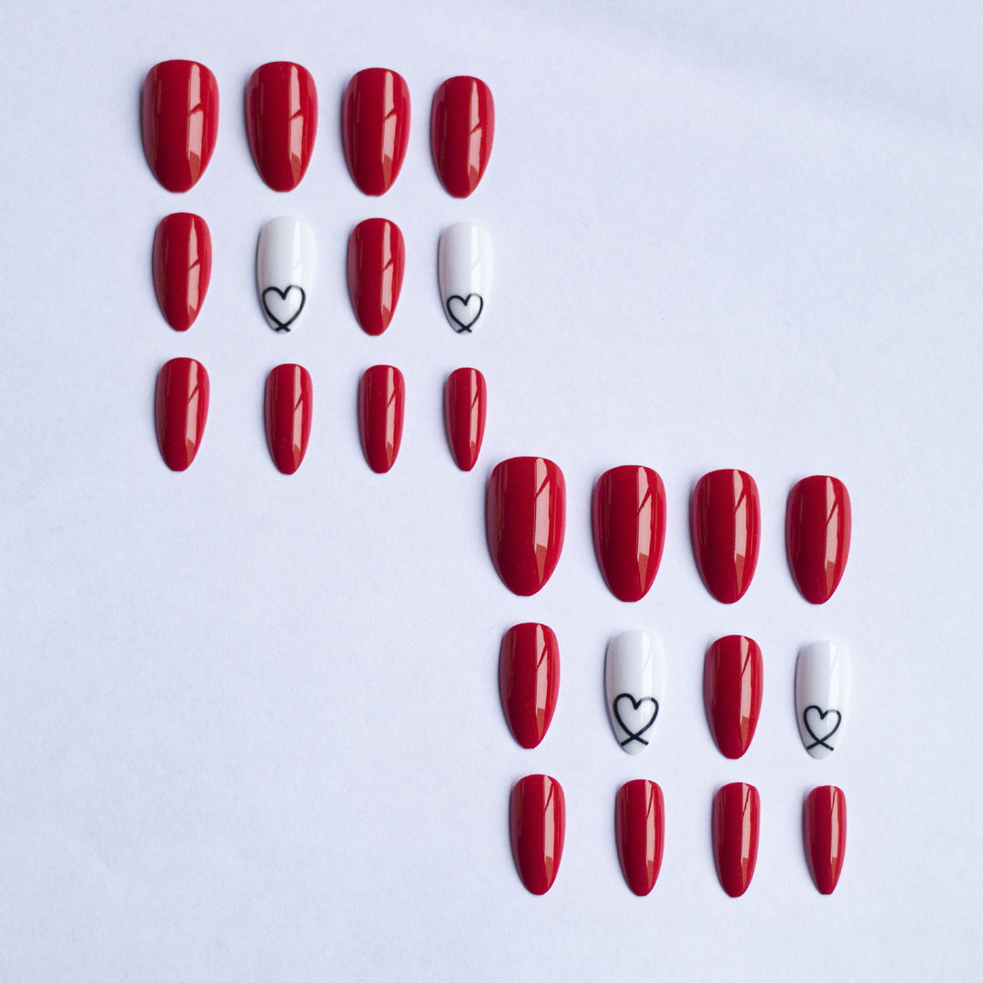 Herz-themen Kunstnageldesign