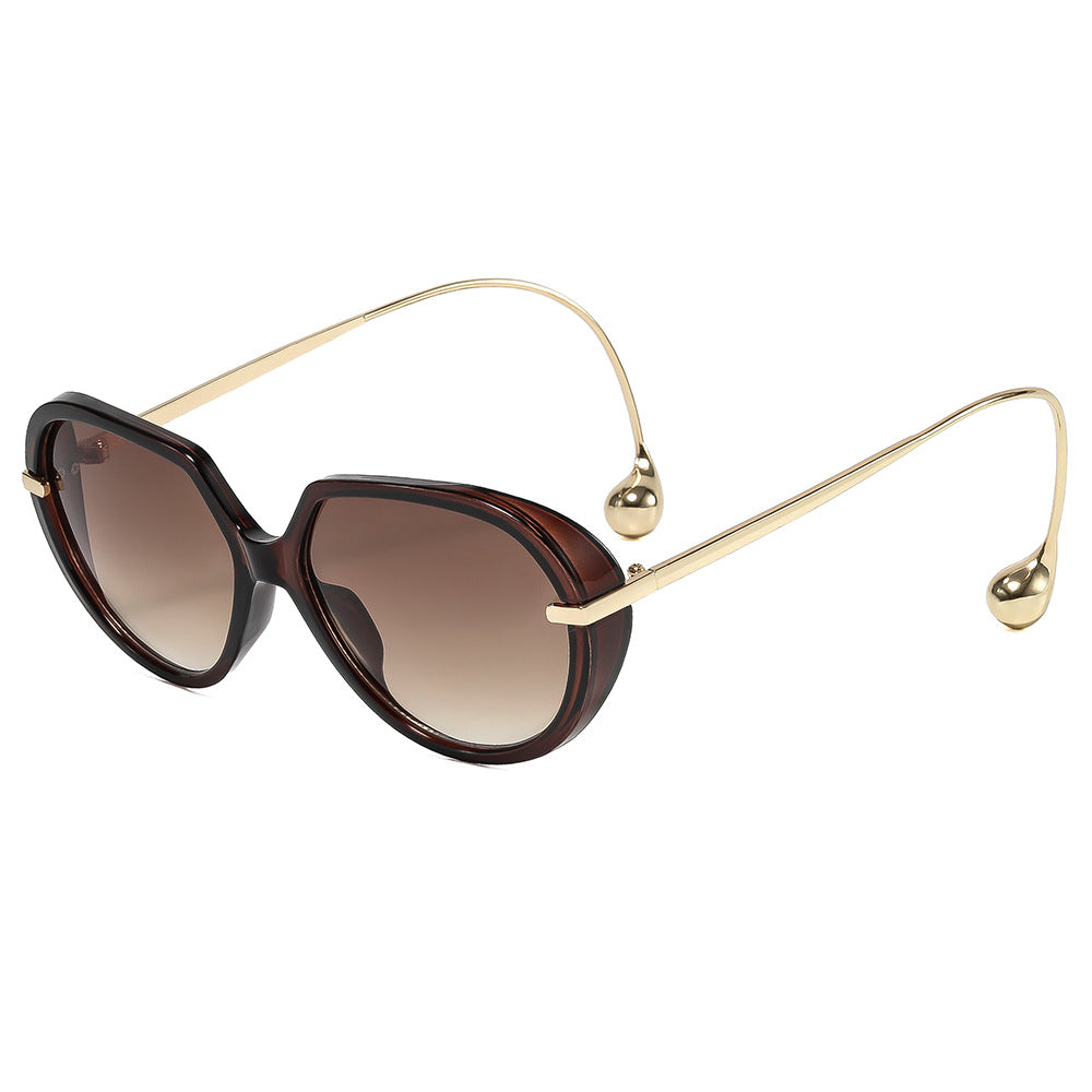 Damen Cat-Eye Sonnenbrille mit goldenen Akzenten und stylishem Rahmen Karnz