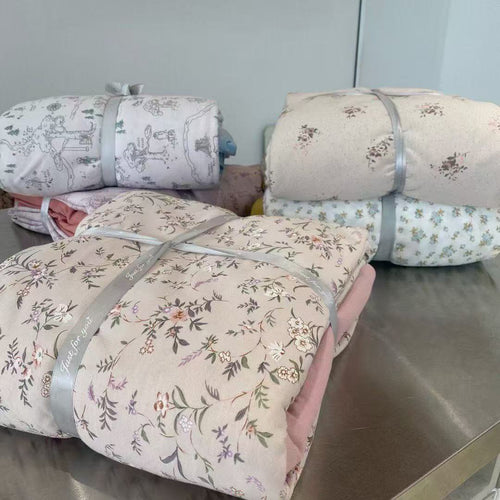 Polka Dot Baumwoll-Percale Bettwäsche Set mit Kissenbezügen