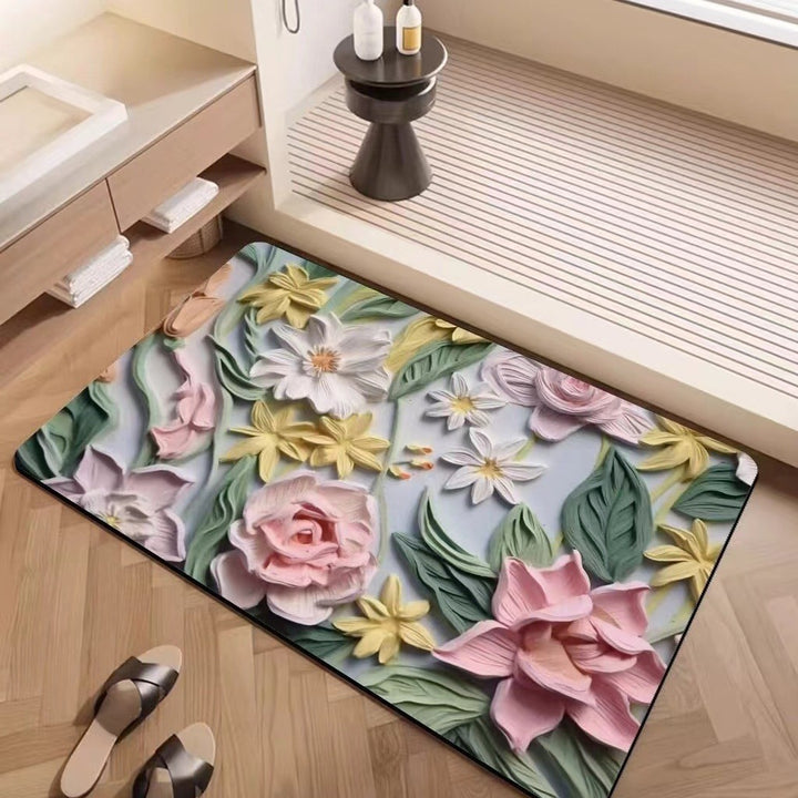 Luxuriöse strukturiertes Blumenteppich Karnz