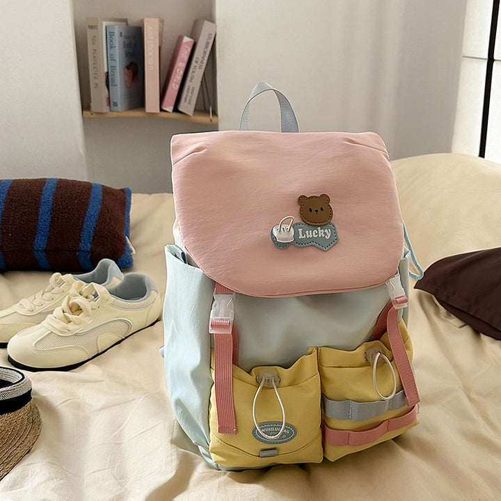 Verspielter Mehrfachtaschen-Rucksack für die Schule Karnz