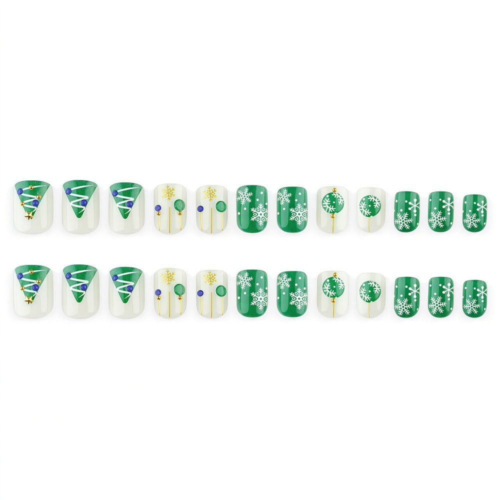 Kunstnagel-Set mit festlichem Winterdesign Karnz