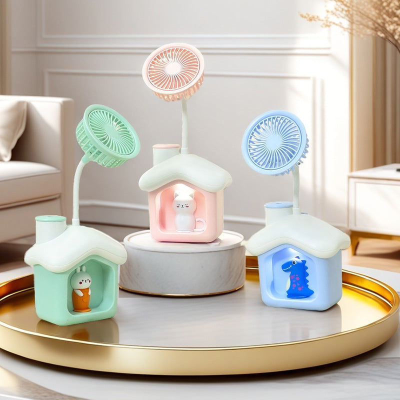 Damen Tragbarer Spielzeugventilator mit Tierdesign Karnz