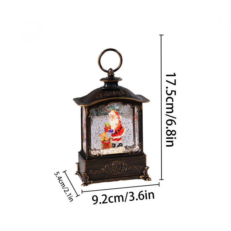 Lichterlaterne mit Schneeszenen Karnz