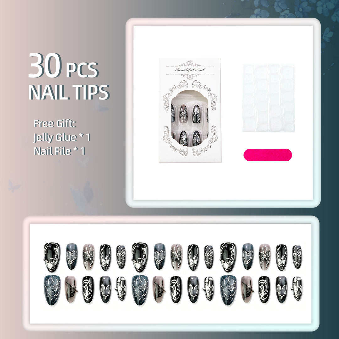 Manuelles Künstlerisches Press-On Nagelset