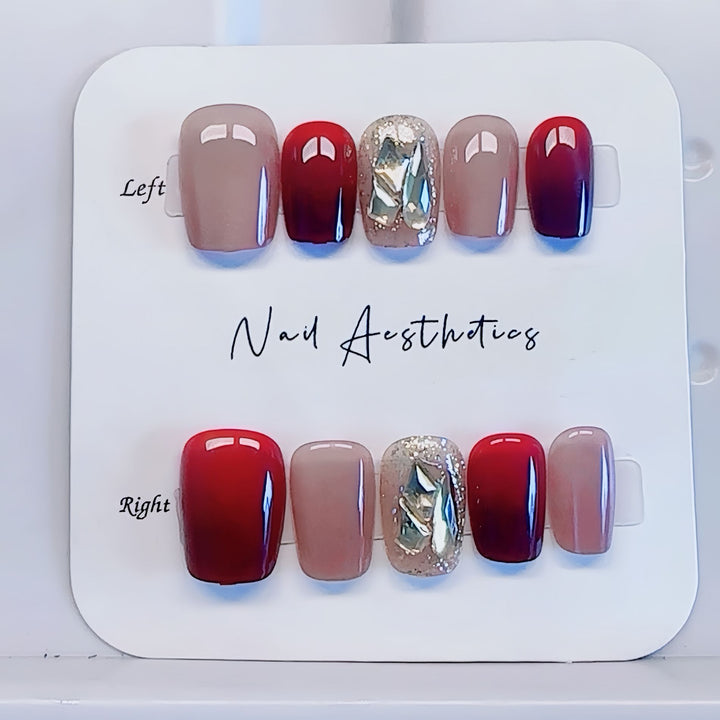 Elegantes Press-On-Nageldesign Karnz