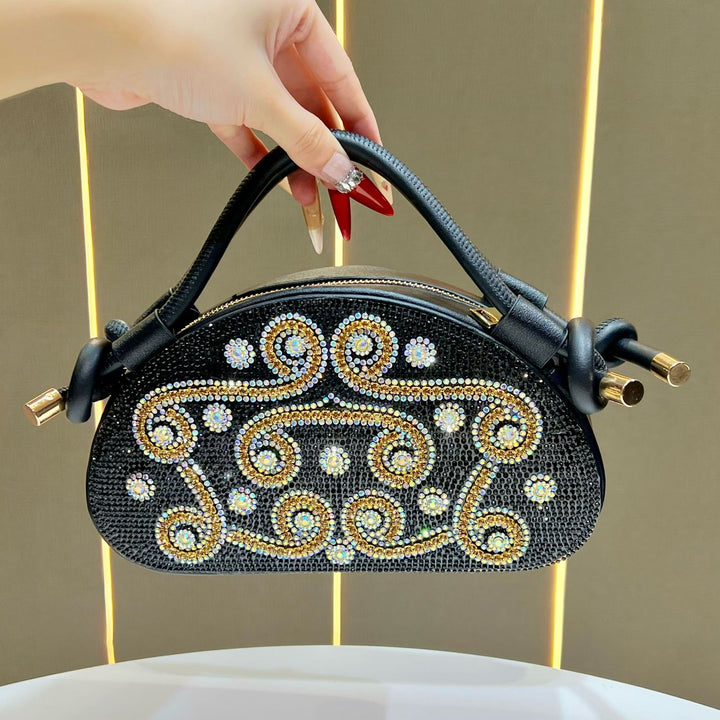Strassverzierte Handtasche