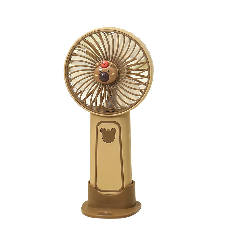 Damen Tragbarer Mini-Handventilator mit süßem Bären-Motiv Karnz