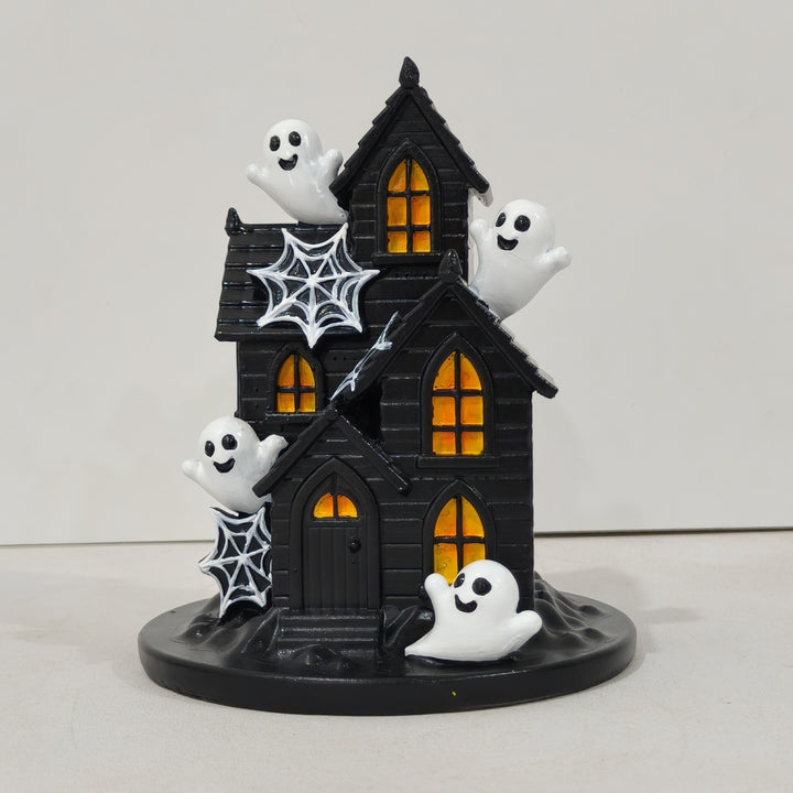 Halloween Dekohaus mit gruseligen Geistern Karnz