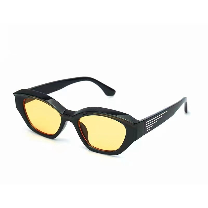 Damen Designer-Sonnenbrille mit markantem polygonalen Rahmen und UV-Schutz Karnz