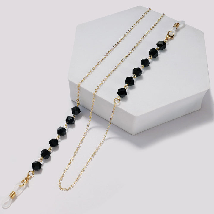Elegante Kristallperlen Brille Kette Karnz