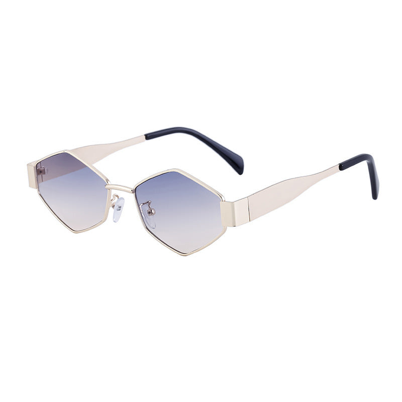 Damen geometrische Sonnenbrille mit modernem Rahmen Karnz
