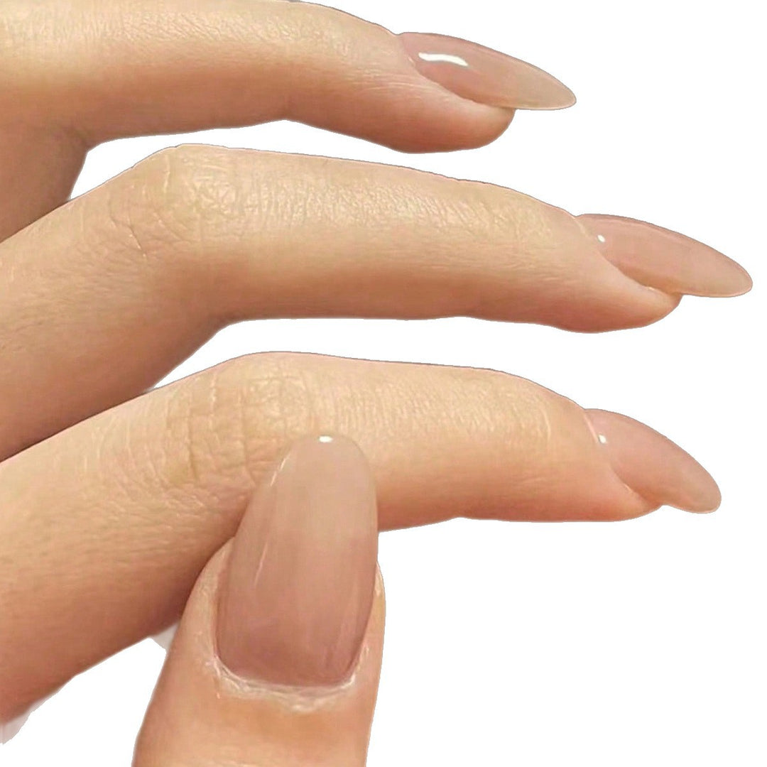 Natürliche glänzende mandelförmige Press-On-Nagelspitzen Karnz