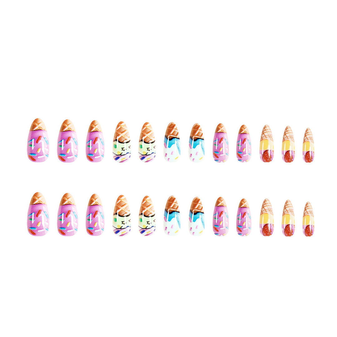Kunstvolle Eiscreme Nagelkunst Karnz
