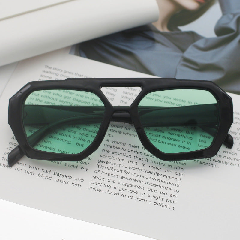 Damen modische sechseckige Brille Karnz
