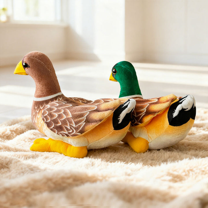 Mallard-Ente Plüschbegleiter mit besticktem Federdesign & gewichtetem Boden Karnz