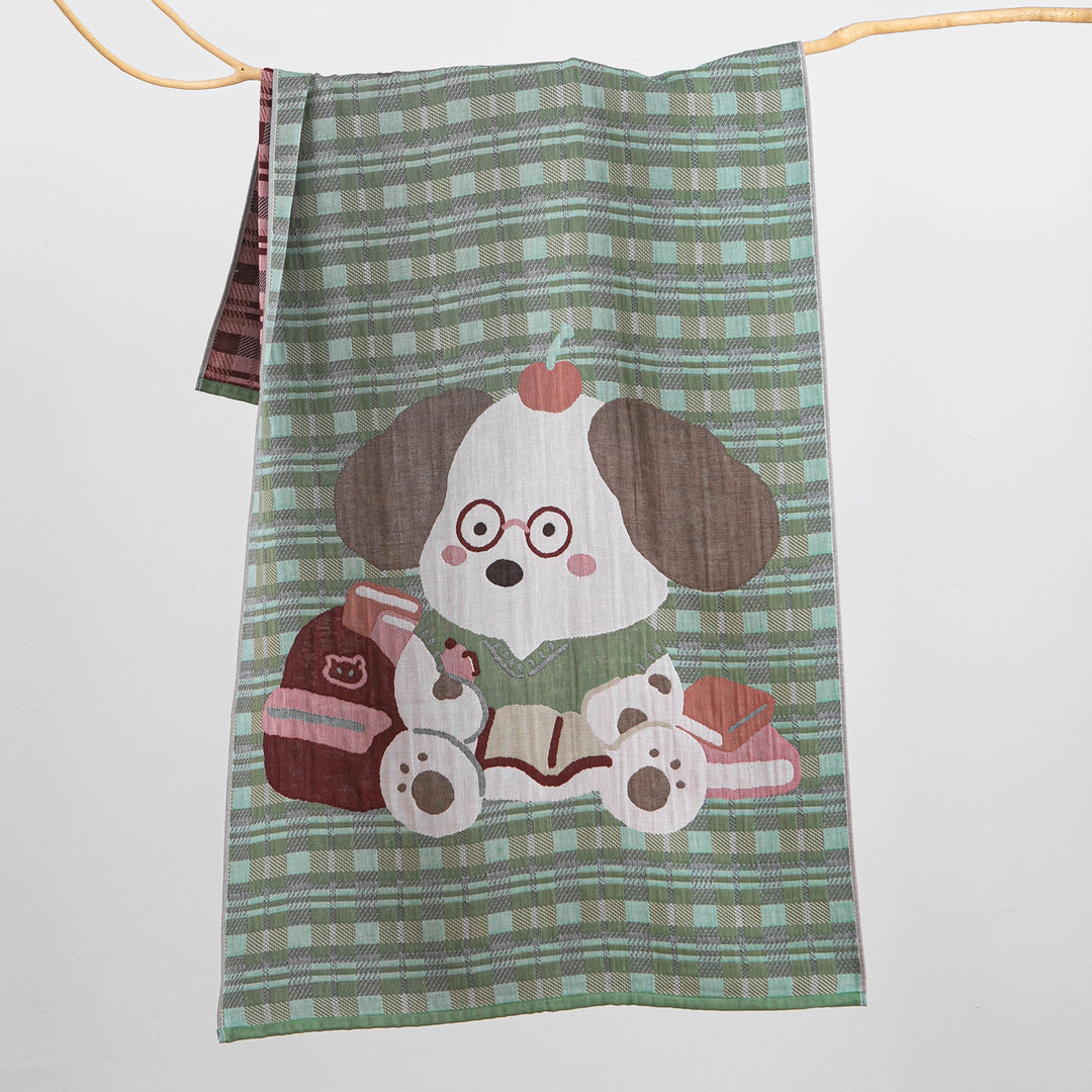 Damen Kuscheltuch mit bearbeitetem Bärenmotiv Karnz